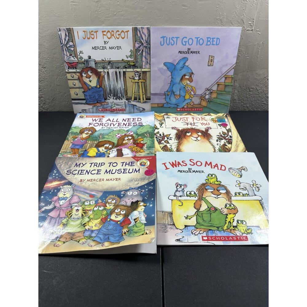 6 Mercer Mayer Little Critters Books: Just For You, I Was So Mad, Just Go To Bed